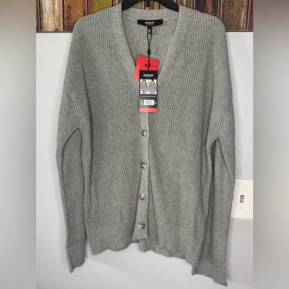 Hudson Los Angeles cotton button down cardigan nwt